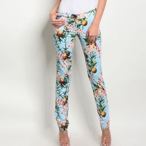 Ovi Blue Floral Pants
